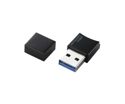 エレコム メモリリーダライタ microSD専用 USB3.0 ストラップ付 ブラック MR3-C008BK 1パック(ご注文単位1パック)【直送品】