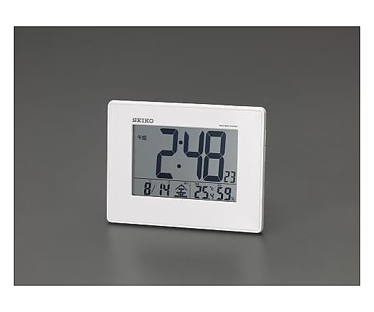 エスコ 127x165x26mm [電波] 掛・置兼用時計 EA798CS-55A 1個(ご注文単位1個)【直送品】