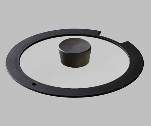 アイリスオーヤマ ダイヤモンドコートパンIH用 ガラス蓋20cm ブラック H-IS-GL20 1個（ご注文単位1個）【直送品】