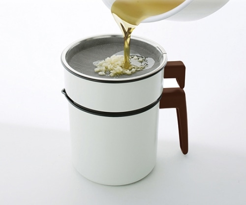 アイリスオーヤマ 活性炭オイルポット900mlカートリッジ1個付 白 H-OP900 1個(ご注文単位1個)【直送品】