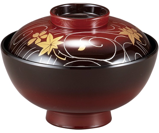 福井クラフト 耐熱4寸 台平仙才椀 朱ボカシ立田川春秋 内黒 12025090 1個（ご注文単位1個）【直送品】