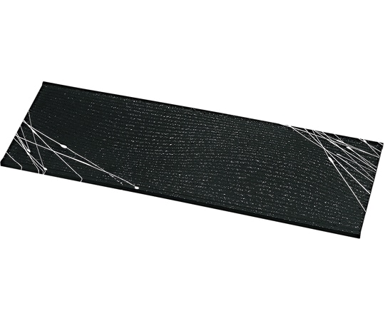 福井クラフト 耐熱36cm 長角さざ波盛皿 黒クリヤータタキ白乱糸 83320490 1個（ご注文単位1個）【直送品】