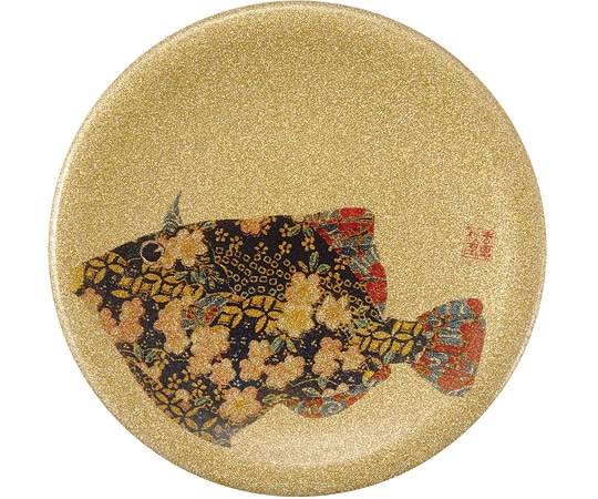 福井クラフト A150寿司皿 ゴールドパール 千代紙カワハギ 50261700 1個（ご注文単位1個）【直送品】