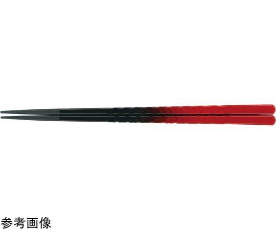 福井クラフト PBT22.6cm 亀甲箸 朱黒ぼかし 80601340 1個（ご注文単位1個）【直送品】