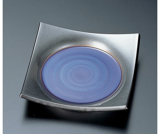 福井クラフト 四方角皿 紫渦銀巻 22911120 1個（ご注文単位1個）【直送品】