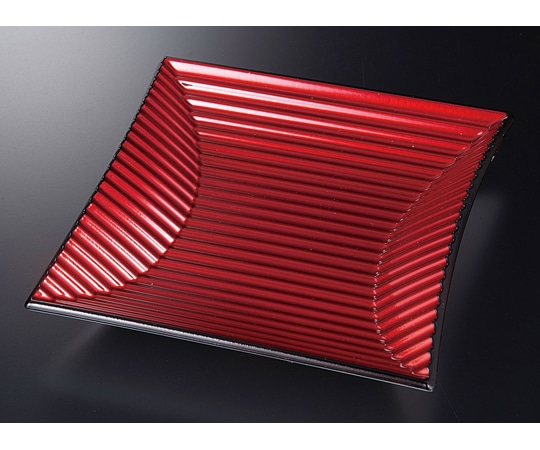 福井クラフト 釣段角皿 ワイン渕黒 21005230 1個（ご注文単位1個）【直送品】