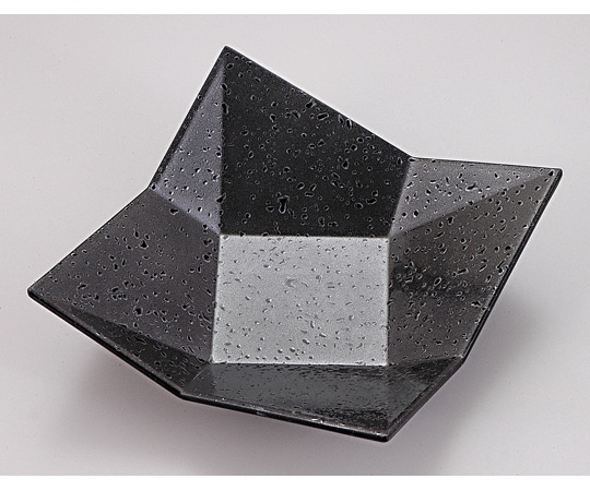 福井クラフト 四方折紙皿 銀地黒石目 54300410 1個（ご注文単位1個）【直送品】