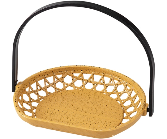 福井クラフト 6寸 半月手提篭 ゴマ竹 55203792 1個（ご注文単位1個）【直送品】