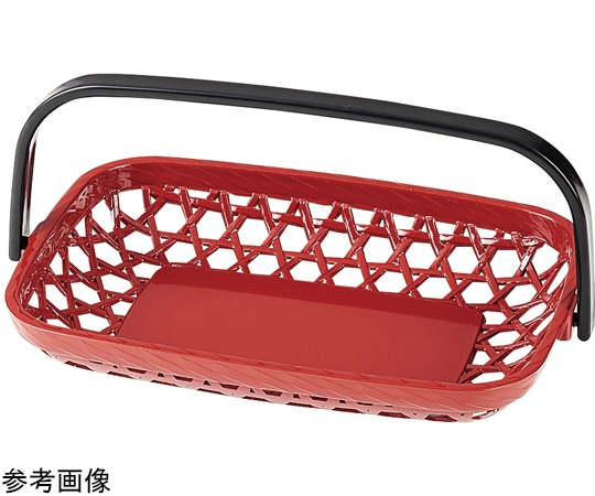 福井クラフト 8寸 長角手提カゴ 朱 50023866 1個（ご注文単位1個）【直送品】