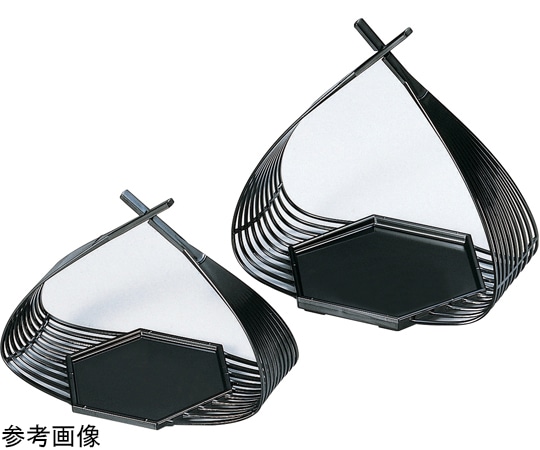 福井クラフト 六角篭盛器(小)黒126 55005830 1個（ご注文単位1個）【直送品】