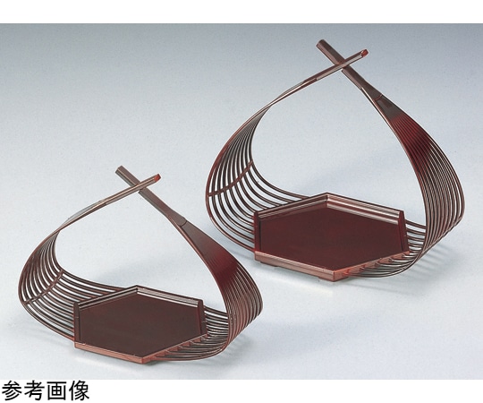 福井クラフト 六角篭盛器(小)溜 51272421 1個（ご注文単位1個）【直送品】