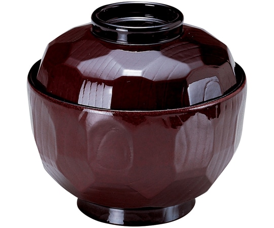 福井クラフト TA3.6寸 亀甲吸物椀 溜 33601970 1個（ご注文単位1個）【直送品】