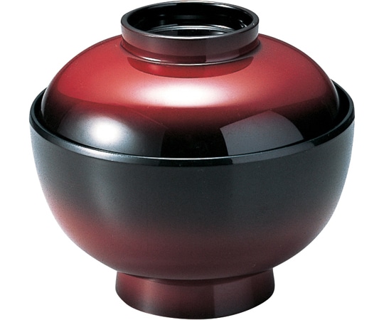 福井クラフト 耐熱3.7寸 仙才椀 朱ぼかし 内黒 32000300 1個（ご注文単位1個）【直送品】