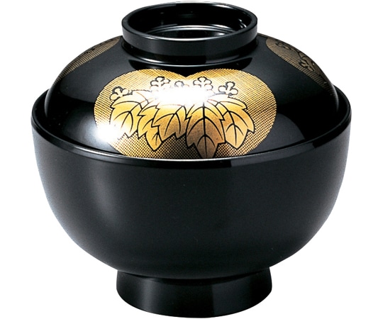 福井クラフト 耐熱3.7寸 仙才椀 黒/桐 内黒 12024620 1個（ご注文単位1個）【直送品】