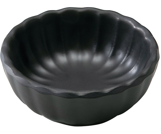 福井クラフト メラミン 菊鉢(九)黒マット 80304210 1個（ご注文単位1個）【直送品】