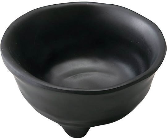 福井クラフト メラミン 三ツ足鉢(九)黒マット 80304230 1個（ご注文単位1個）【直送品】