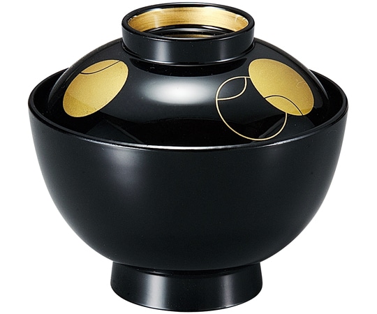 福井クラフト 新和越前椀 黒つぼつぼ 37001840 1個（ご注文単位1個）【直送品】