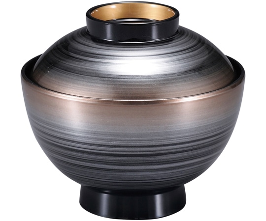 福井クラフト 新和越前椀銀ボカシ高台内金 12024920 1個（ご注文単位1個）【直送品】