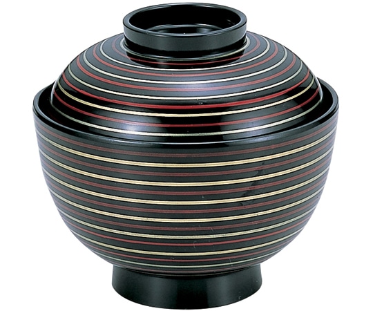 福井クラフト 耐熱3.8寸 京型椀 朱金千引 内黒 33601200 1個（ご注文単位1個）【直送品】