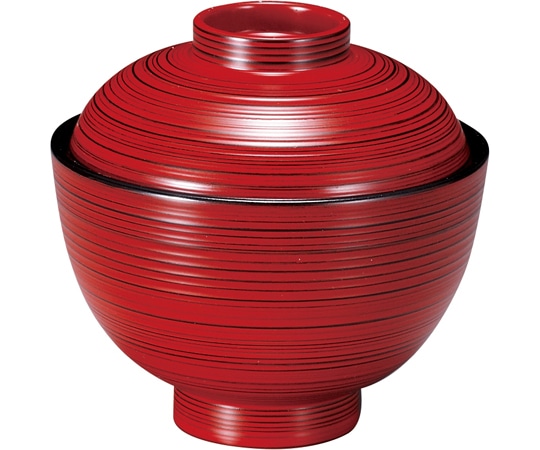 福井クラフト TA3.3寸 刷毛目小吸椀 朱研出し 31005700 1個（ご注文単位1個）【直送品】