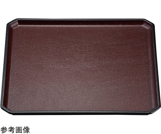 福井クラフト 尺1 角隅切木目盆 エンジメタ普賢塗弱SL 15156730 1個（ご注文単位1個）【直送品】