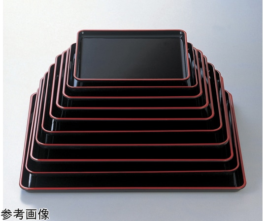 福井クラフト 尺8 戦国長手盆 黒天朱SL 50305530 1個（ご注文単位1個）【直送品】