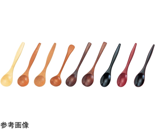 福井クラフト 木製茶碗蒸しスプーン 黒漆塗 44810908 1個（ご注文単位1個）【直送品】