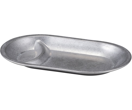 福井クラフト 20.8cm ステンオーバル仕切皿(スモーク銀) 62164720 1個（ご注文単位1個）【直送品】