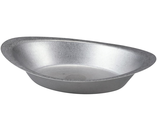 福井クラフト 26cm オーバル ステンカレー皿(スモーク銀) 62164670 1個（ご注文単位1個）【直送品】