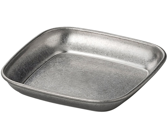 福井クラフト ステン角小皿(スモーク銀) 62163810 1個（ご注文単位1個）【直送品】