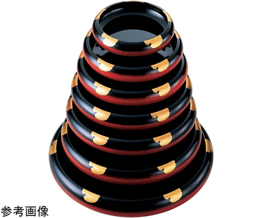 福井クラフト 尺3 寿冠鉢 ツワブキSH塗 61023050 1個（ご注文単位1個）【直送品】