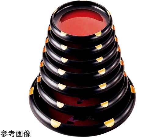 福井クラフト 尺3 寿冠鉢 日月朱黒ぼかしSH塗 46201800 1個（ご注文単位1個）【直送品】