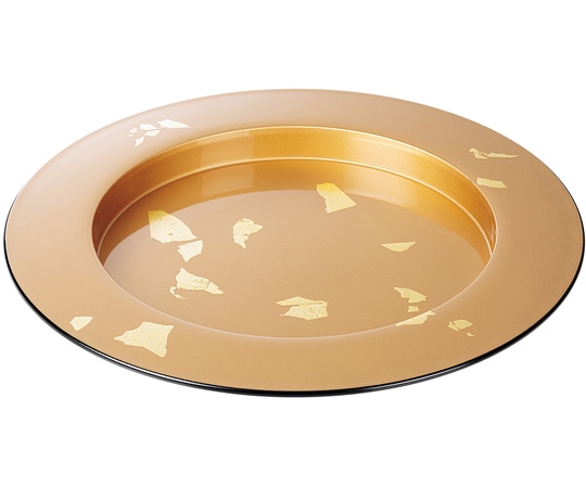 福井クラフト 耐熱31cm 段付丸プレート 金箔オトシ 80000152 1個（ご注文単位1個）【直送品】