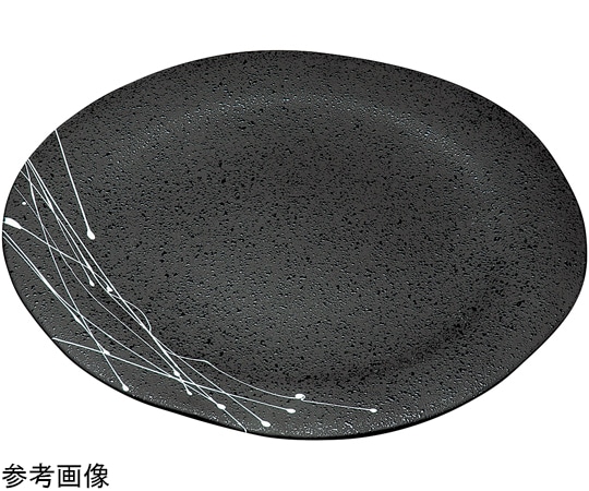 福井クラフト 26.7cm クラウドプレート 黒タタキ白乱糸 50026050 1個（ご注文単位1個）【直送品】