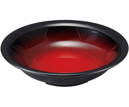 福井クラフト 17cm クープ皿 朱黒ぼかしSH塗 74011340 1個（ご注文単位1個）【直送品】