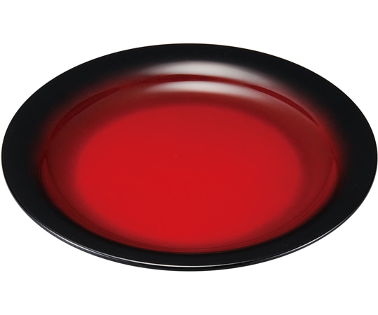 福井クラフト 19cm ライス皿 朱黒ぼかしSH塗 74011330 1個(ご注文単位1個)【直送品】