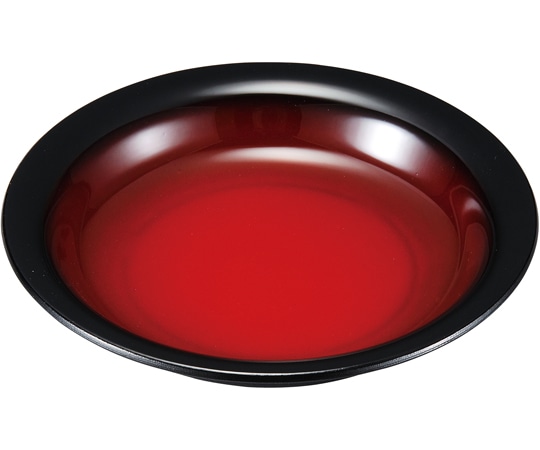 福井クラフト 19cm スープ皿 朱黒ぼかしSH塗 74011320 1個（ご注文単位1個）【直送品】