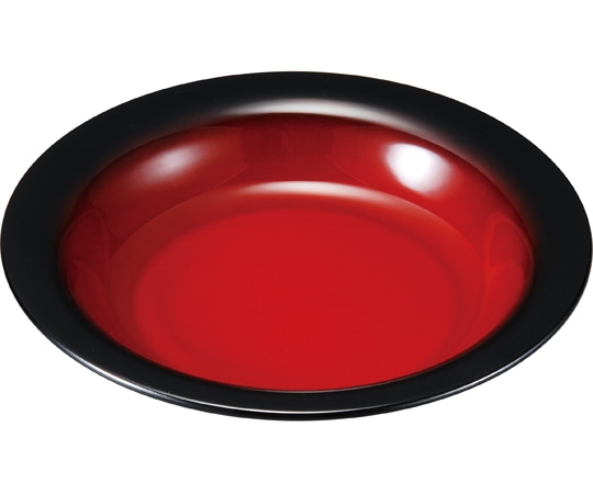 福井クラフト 23cm スープ皿 朱黒ぼかしSH塗 74011310 1個（ご注文単位1個）【直送品】