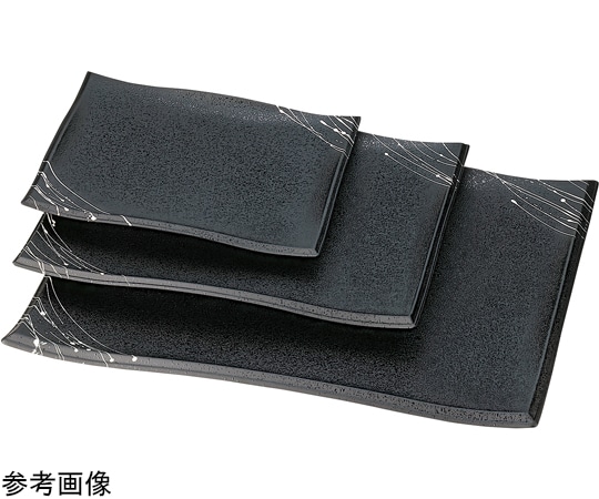 福井クラフト 尺2 波渕バイキングトレー 黒タタキ白乱糸 50023430 1個（ご注文単位1個）【直送品】