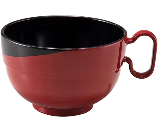 福井クラフト 耐熱トッティー鈴椀 セット 三日月塗分け 黒/朱 33710220 1個（ご注文単位1個）【直送品】