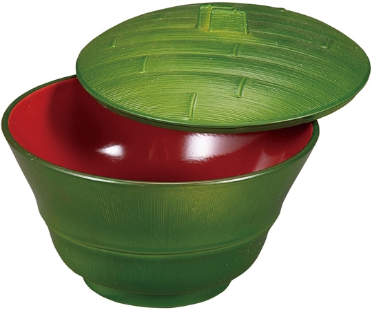 福井クラフト TA竹型椀(大)若竹内朱(蓋親) 31000390 1個（ご注文単位1個）【直送品】