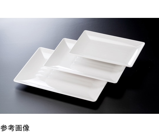 福井クラフト メラミン 40cm 腰丸長角盛皿 ホワイト 51022520 1個（ご注文単位1個）【直送品】