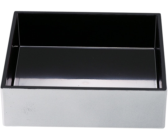 福井クラフト 尺0寸 長角システムオードブル 中子1個 銀内黒 21003770 1個（ご注文単位1個）【直送品】