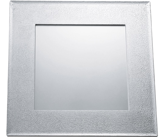 福井クラフト 尺1 角懐石炉縁盆 渕絞り銀/裏黒塗 17418030 1個（ご注文単位1個）【直送品】