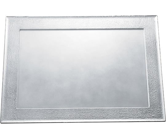 福井クラフト 尺4 長角懐石炉縁盆 渕絞り銀/裏黒塗 17418090 1個（ご注文単位1個）【直送品】