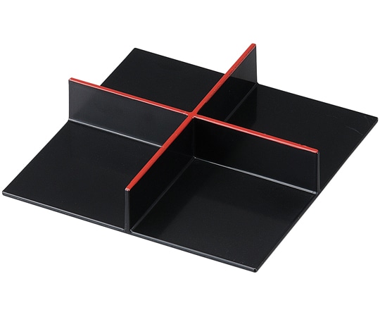 福井クラフト 底板付十字仕切 黒塗天朱 22160110 1個（ご注文単位1個）【直送品】