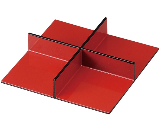 福井クラフト 底板付十字仕切 朱塗天黒 22160120 1個（ご注文単位1個）【直送品】