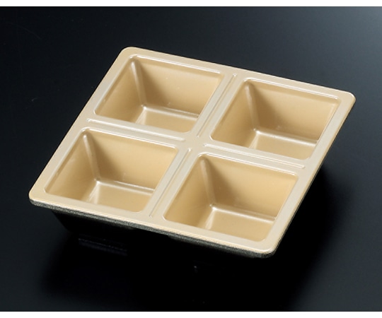 福井クラフト 四つ仕切 銀 24024310 1個（ご注文単位1個）【直送品】