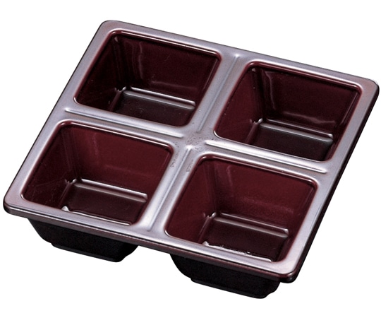 福井クラフト 四つ仕切り 溜 70011060 1個（ご注文単位1個）【直送品】