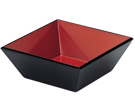 福井クラフト 3.2寸 角小鉢 朱天黒 55002800 1個（ご注文単位1個）【直送品】